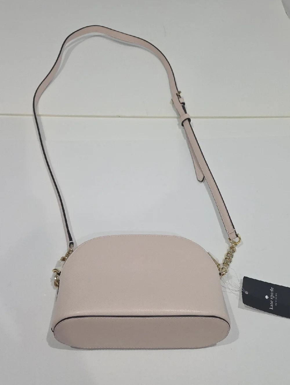 NWT ✅  Kate Spade SPENCER Heart Studs XLC Small Dome Crossbody POWDERED SUGAR